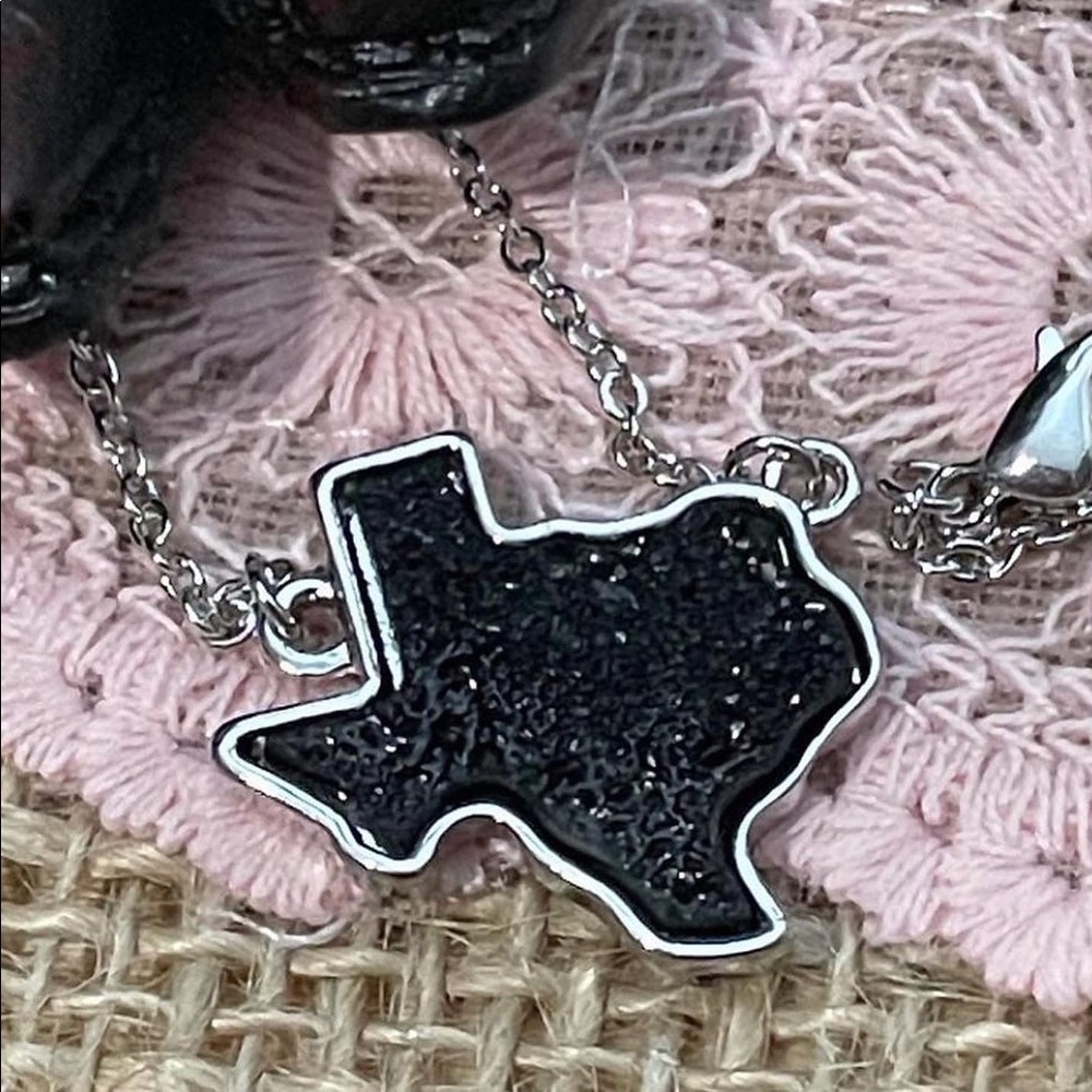 Black Druzy Texas Necklace